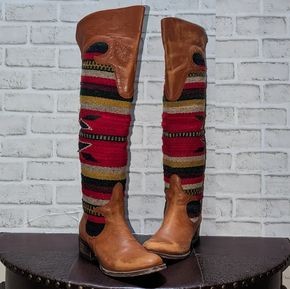 RARE FreeBird Cabal Over the Knee Boots size 8